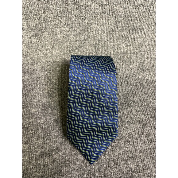 Thomas Pink Silk Green & Blue Tie - Woven in England - Picture 1 of 6